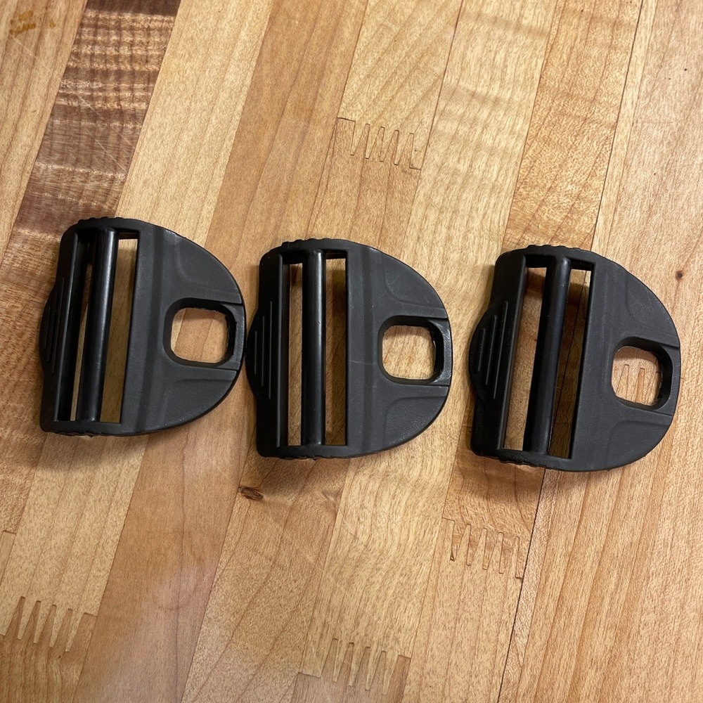 Breg T Scope Replacement Buckles Black Orthopedic Knee Brace Parts Lot of 3